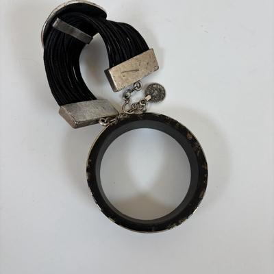 LOT 57: Chunky Style Cuff Bracelets: Tri-Color Freshwater Pearl, Silvertone Arm Cuff, Bejeweled Cuffs & More