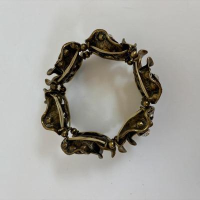 LOT 60: Gold-tone Floral & Beaded Necklace, Stretch Bracelet, Pierced Earrings, J Crew Multi-Strand Necklace & More