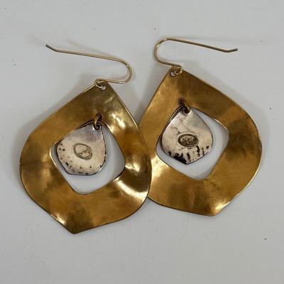 LOT 63: Vintage Moroccan Pendant Necklace w/Unique Green Stone, Pottery Bead Necklace w/Matching Earrings, Pierced Earring Collection...