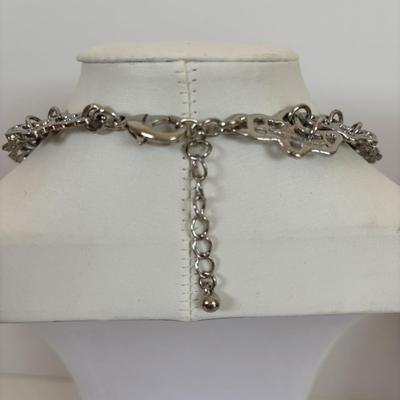 LOT 65: Fabulous Silvertone Statement Necklaces & Cuff Bracelets