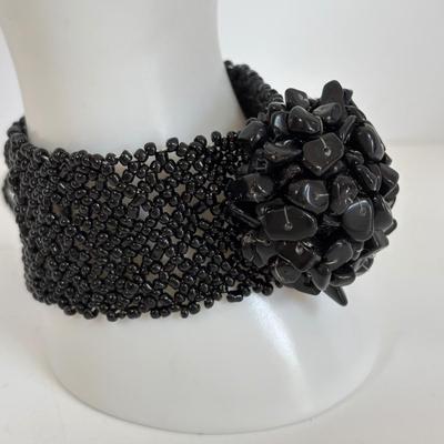 LOT 66: Cookie Lee Black & White 56" Faux Pearl Necklace, Premier Designs Black Glass Beaded Necklace, Baby lone, Paris, Beaded...