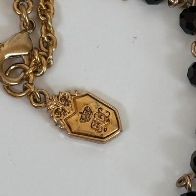 LOT 66: Cookie Lee Black & White 56" Faux Pearl Necklace, Premier Designs Black Glass Beaded Necklace, Baby lone, Paris, Beaded...