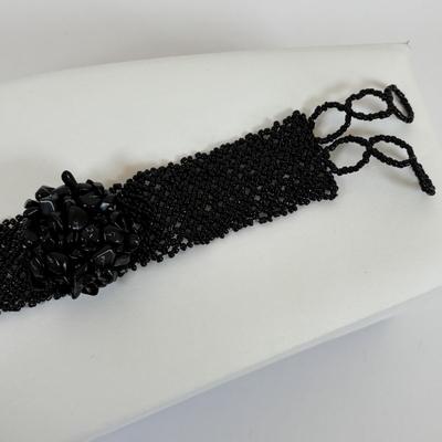 LOT 66: Cookie Lee Black & White 56" Faux Pearl Necklace, Premier Designs Black Glass Beaded Necklace, Baby lone, Paris, Beaded...