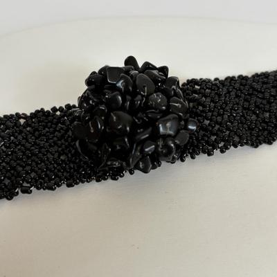 LOT 66: Cookie Lee Black & White 56" Faux Pearl Necklace, Premier Designs Black Glass Beaded Necklace, Baby lone, Paris, Beaded...