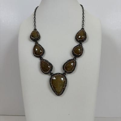 LOT 66: Cookie Lee Black & White 56" Faux Pearl Necklace, Premier Designs Black Glass Beaded Necklace, Baby lone, Paris, Beaded...