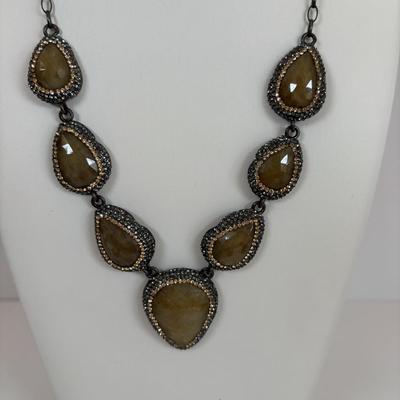 LOT 66: Cookie Lee Black & White 56" Faux Pearl Necklace, Premier Designs Black Glass Beaded Necklace, Baby lone, Paris, Beaded...