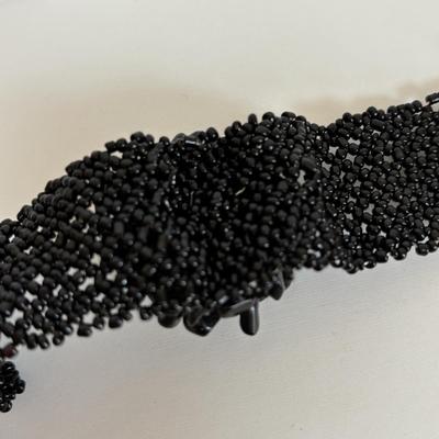 LOT 66: Cookie Lee Black & White 56" Faux Pearl Necklace, Premier Designs Black Glass Beaded Necklace, Baby lone, Paris, Beaded...