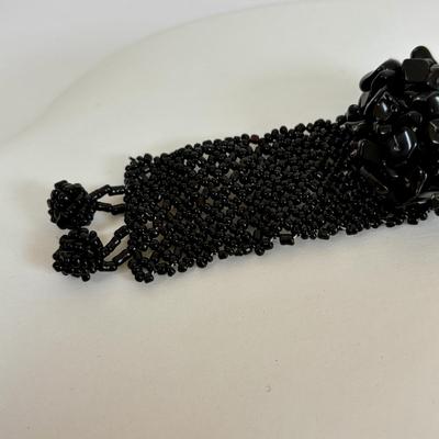 LOT 66: Cookie Lee Black & White 56" Faux Pearl Necklace, Premier Designs Black Glass Beaded Necklace, Baby lone, Paris, Beaded...