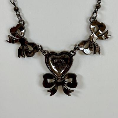 LOT 66: Cookie Lee Black & White 56" Faux Pearl Necklace, Premier Designs Black Glass Beaded Necklace, Baby lone, Paris, Beaded...