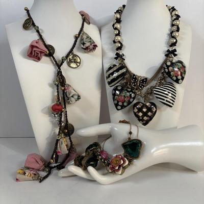 LOT 69: Betsy Johnson Collection: Necklaces & Bracelet (needed to be re-strung)