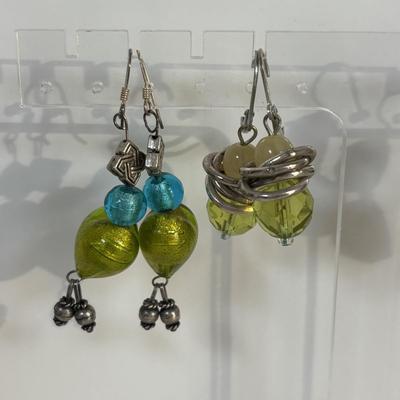 LOT 70: Loft Vibrant Green Floral Necklace, Glass Beaded Bracelet, J Crew Statement Necklace, Colorful Bangles, Pierced Earrings & More