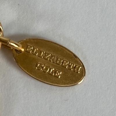 LOT 75: Vintage Elizabeth Cole Jeweled Gold-Tone Statement Necklace