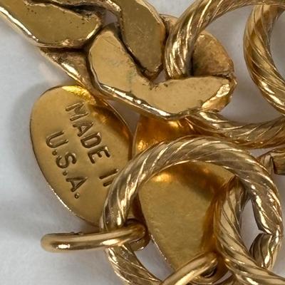 LOT 75: Vintage Elizabeth Cole Jeweled Gold-Tone Statement Necklace