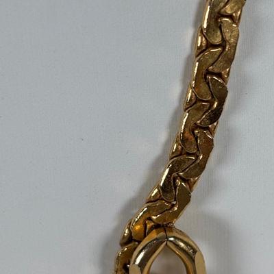 LOT 75: Vintage Elizabeth Cole Jeweled Gold-Tone Statement Necklace