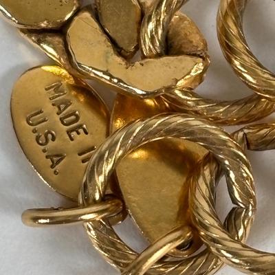 LOT 75: Vintage Elizabeth Cole Jeweled Gold-Tone Statement Necklace