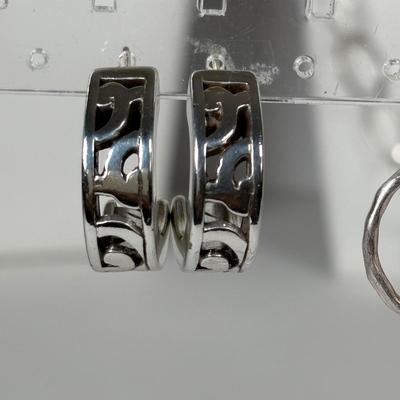 LOT 77: Silver-Tone/Gold-Tone Necklace & Earring Set, Blue Beaded Necklace, Monet Necklace, Luck Brand Hinged Bracelet & Pierced...