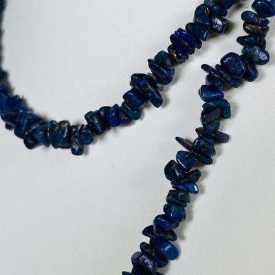 LOT 77: Silver-Tone/Gold-Tone Necklace & Earring Set, Blue Beaded Necklace, Monet Necklace, Luck Brand Hinged Bracelet & Pierced...