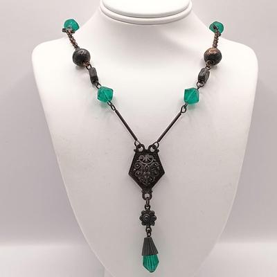 LOT 140: Purple and White Bead Necklace with Italy 925 Clasp and Other Fashion Necklaces