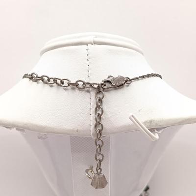 LOT 140: Purple and White Bead Necklace with Italy 925 Clasp and Other Fashion Necklaces