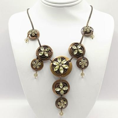 LOT 140: Purple and White Bead Necklace with Italy 925 Clasp and Other Fashion Necklaces