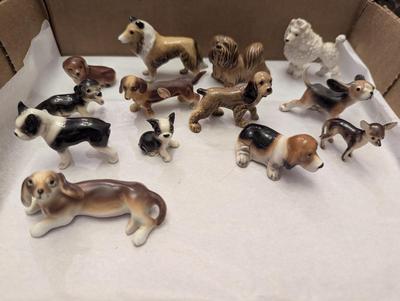 Vintage Miniature Porcelain Dogs