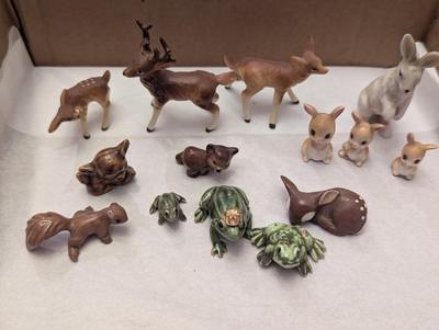 Vintage Miniature Porcelain Wildlife Animals