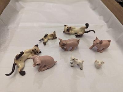 Vintage Miniature Porcelain Farm Animals