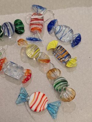 Hand Blown Miniature Glass Candy Ornaments
