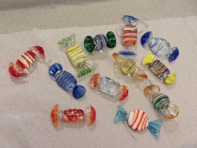 Hand Blown Miniature Glass Candy Ornaments
