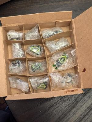 12 - Hand Blown Miniature Glass Frogs #24
