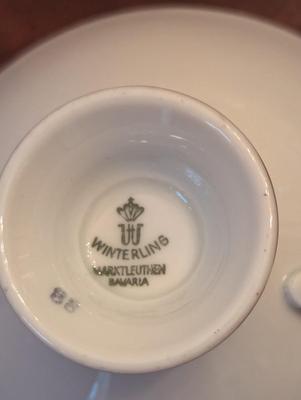 Vintage Bareuther Waldsassen Schezar Winterling Bavaria Schirnding Qualitäts Porzellan Cups & Saucers