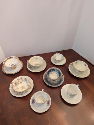 Vintage Bareuther Waldsassen Schezar Winterling Bavaria Schirnding Qualitäts Porzellan Cups & Saucers