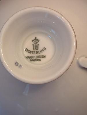 Vintage Bareuther Waldsassen Schezar Winterling Bavaria Schirnding Qualitäts Porzellan Cups & Saucers