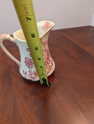 Vintage Alfred Meakin Red Charlotte Pattern Pitcher