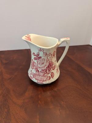Vintage Alfred Meakin Red Charlotte Pattern Pitcher