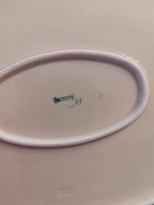 USA Pottery Covered Dish & Made In Germany Platters