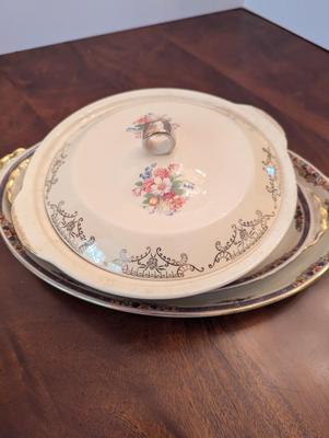 USA Pottery Covered Dish & Made In Germany Platters
