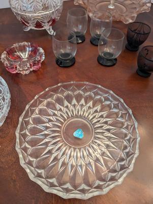 Vintage Glass Decor Phoenicia Crystal Made In Israel Candy Dishes & Glasses