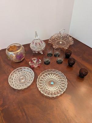 Vintage Glass Decor Phoenicia Crystal Made In Israel Candy Dishes & Glasses