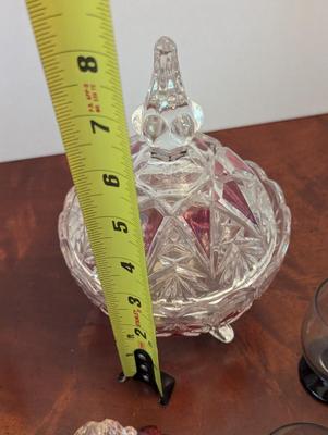Vintage Glass Decor Phoenicia Crystal Made In Israel Candy Dishes & Glasses