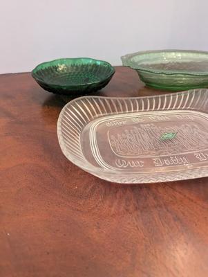 Waterford Crystal Ruby West Moreland Candle Holders Anchor Hocking Emerald Green Bowl Green Etched Bowl Crystal Serving Tray "Give...