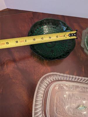 Waterford Crystal Ruby West Moreland Candle Holders Anchor Hocking Emerald Green Bowl Green Etched Bowl Crystal Serving Tray "Give...