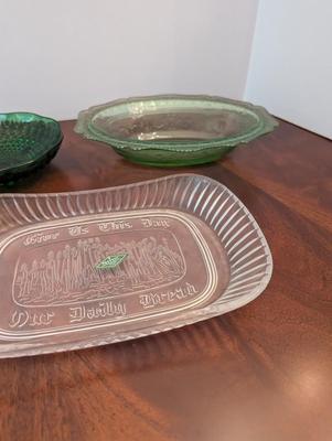 Waterford Crystal Ruby West Moreland Candle Holders Anchor Hocking Emerald Green Bowl Green Etched Bowl Crystal Serving Tray "Give...