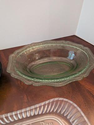 Waterford Crystal Ruby West Moreland Candle Holders Anchor Hocking Emerald Green Bowl Green Etched Bowl Crystal Serving Tray "Give...