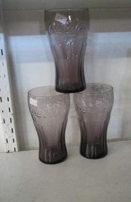 Purple Coca-Cola Glasses