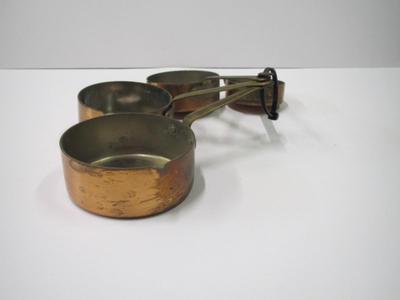 Vintage Heavy Copper & Brass Measuring Cups