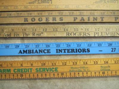Vintage Yard Sticks Advertising Hendersonville & Asheville