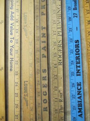 Vintage Yard Sticks Advertising Hendersonville & Asheville