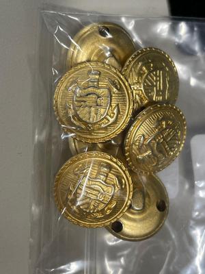 Vintage military pins & button covers