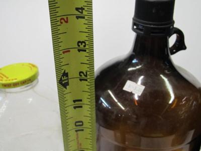 Antique Brown Gallon Jug Medicine Bottles Vintage Kerosene Bottle